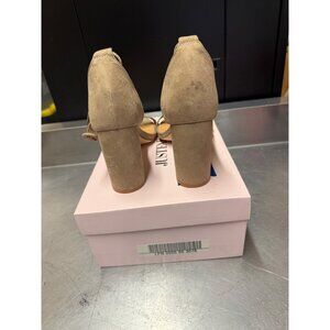 ustFab Jacey Taupe Block Heel Dress Sandals Women’s Size 10 – New in Box